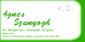 agnes szunyogh business card